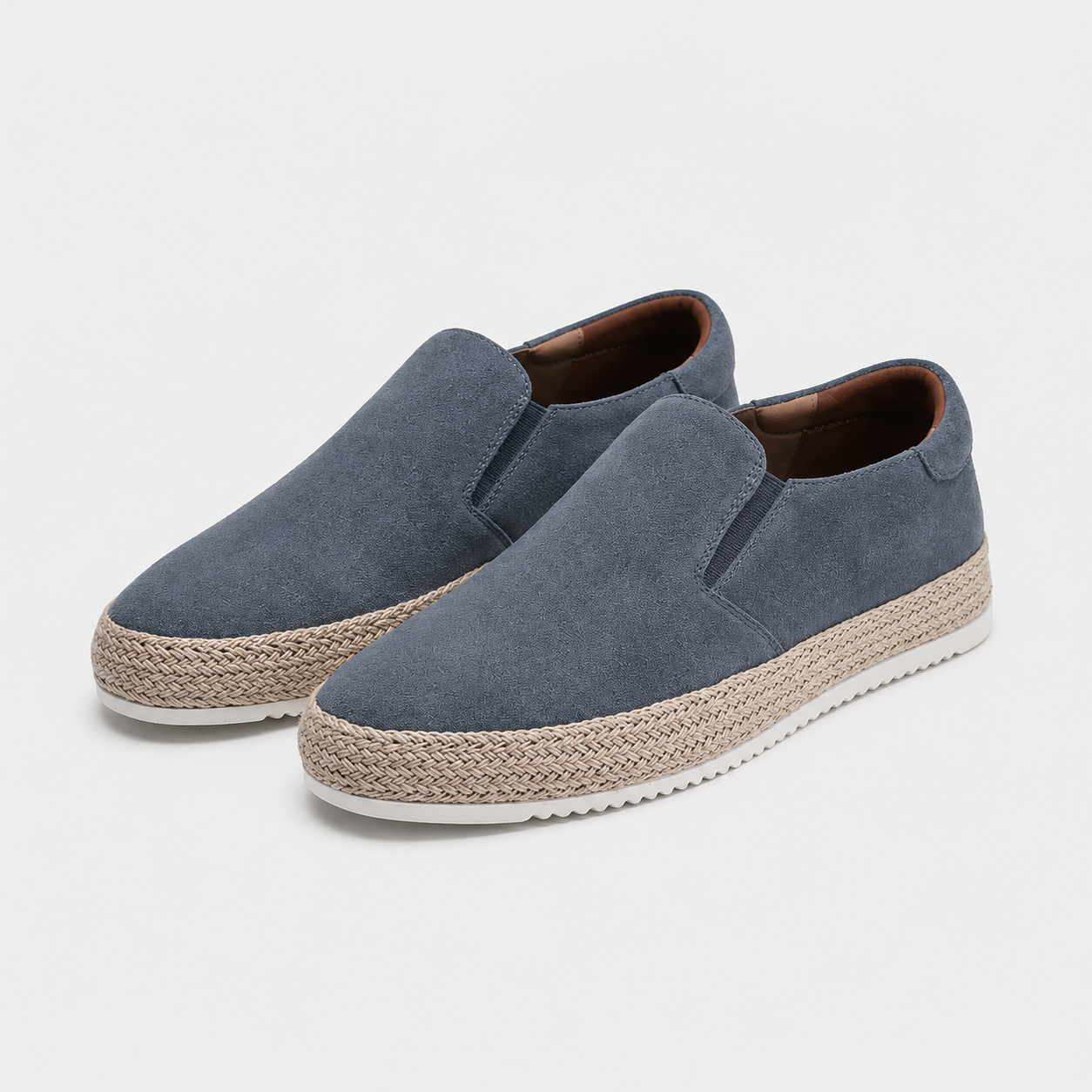 men's suede flat loafers - detail view
