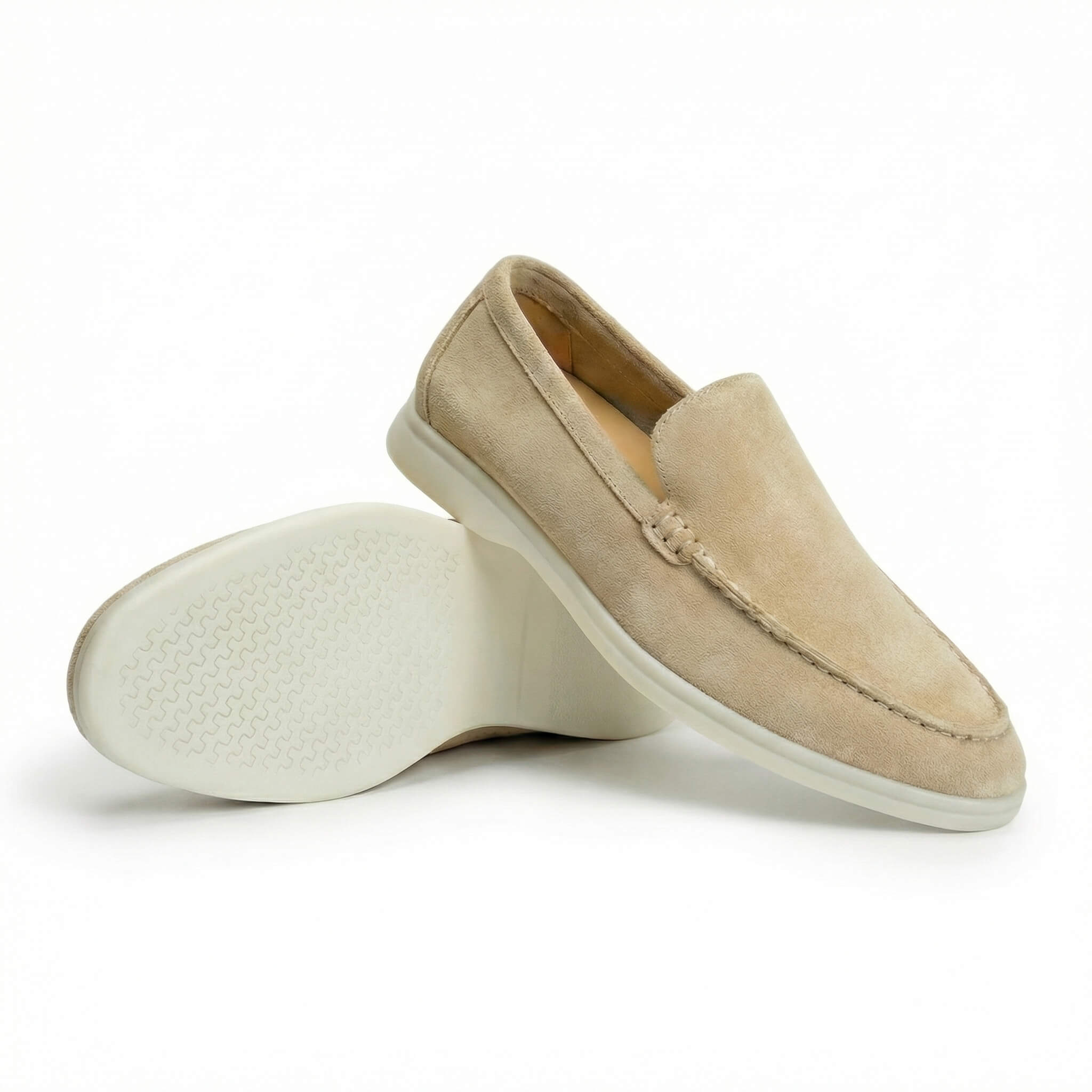 men's suede slip-on loafers - front view