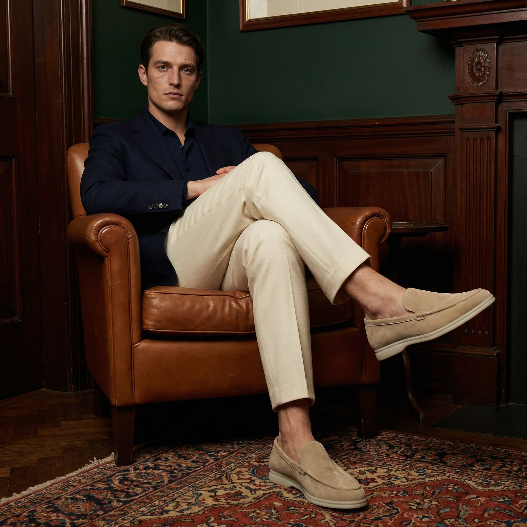 Men's Suede Slip-On Loafers | Comfortable Casual Everyday Flat Shoes
