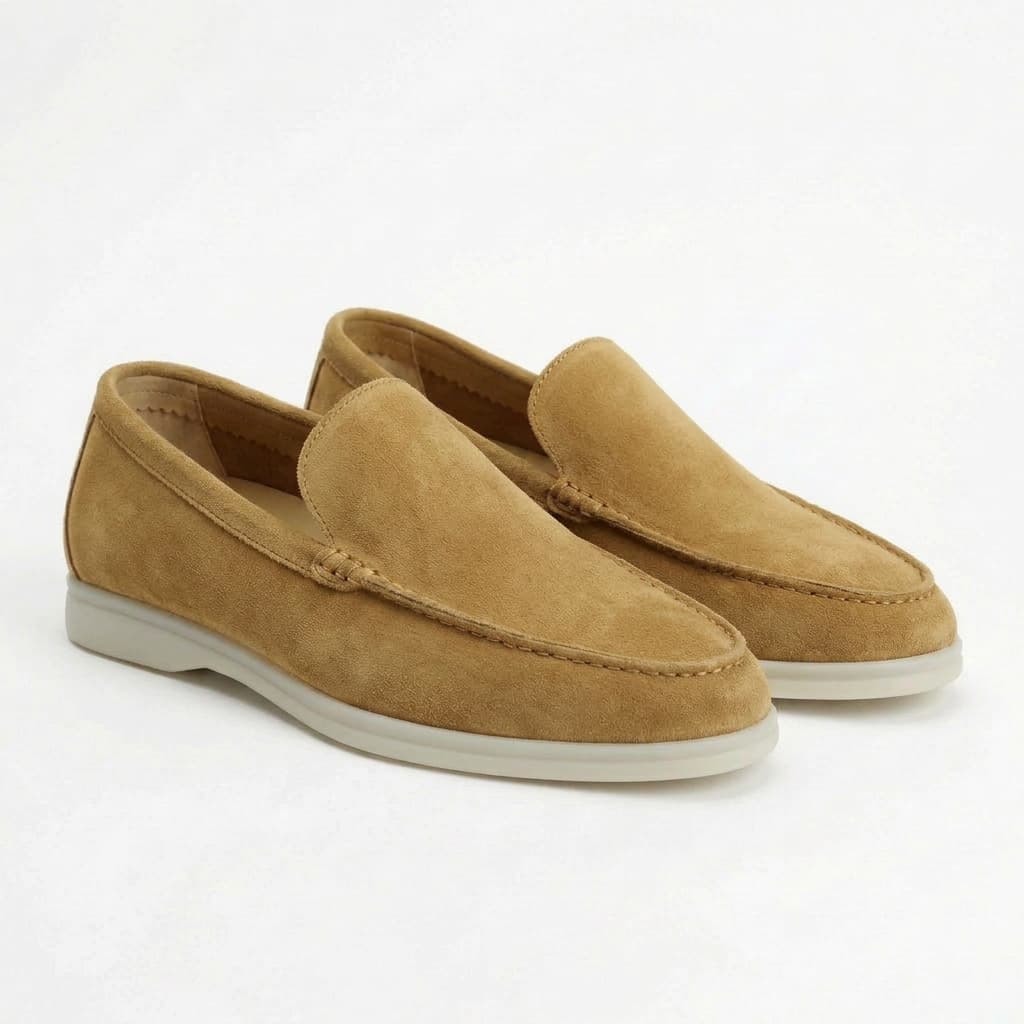 Men's Suede Slip-On Loafers | Comfortable Casual Everyday Flat Shoes