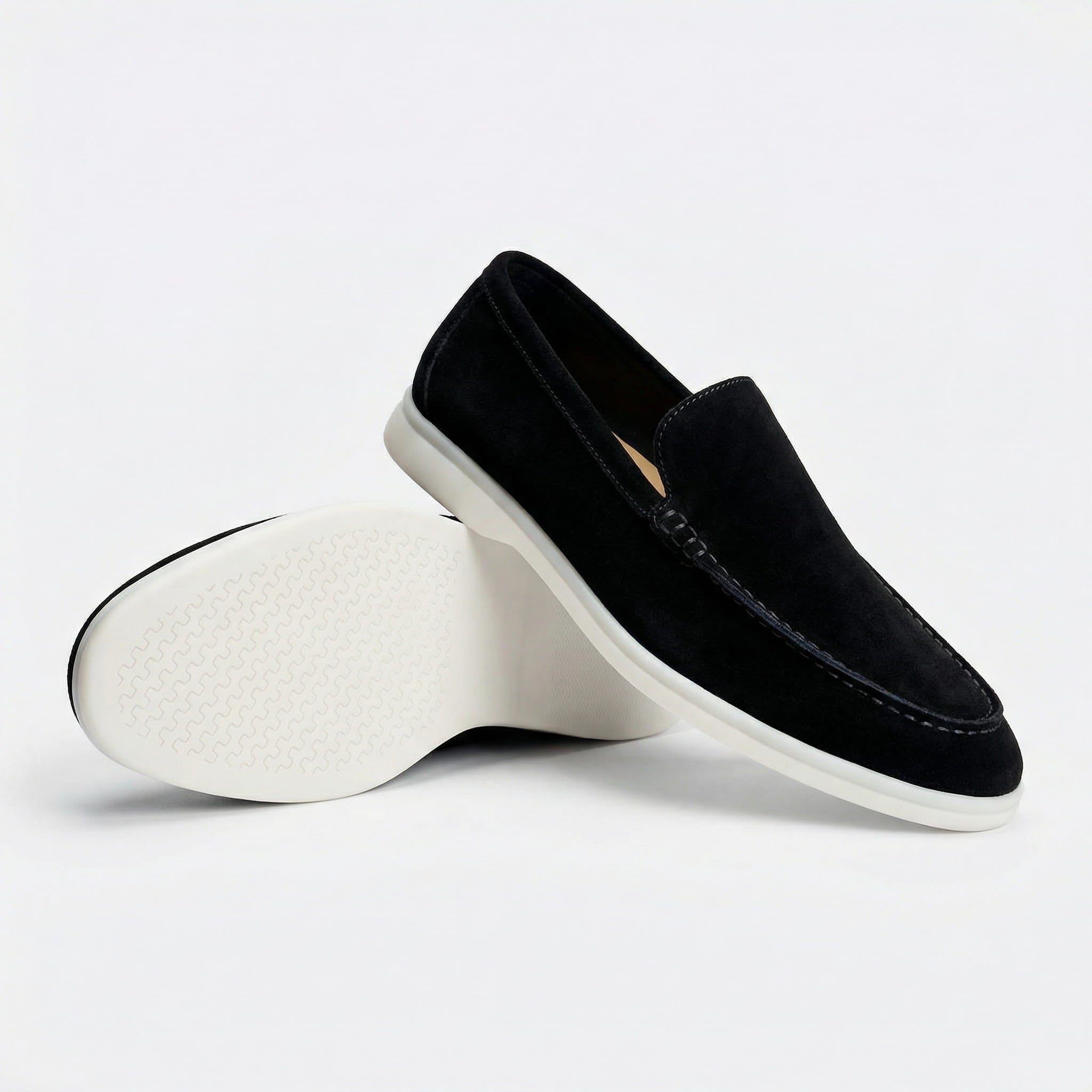 Men's Suede Slip-On Loafers | Comfortable Casual Everyday Flat Shoes