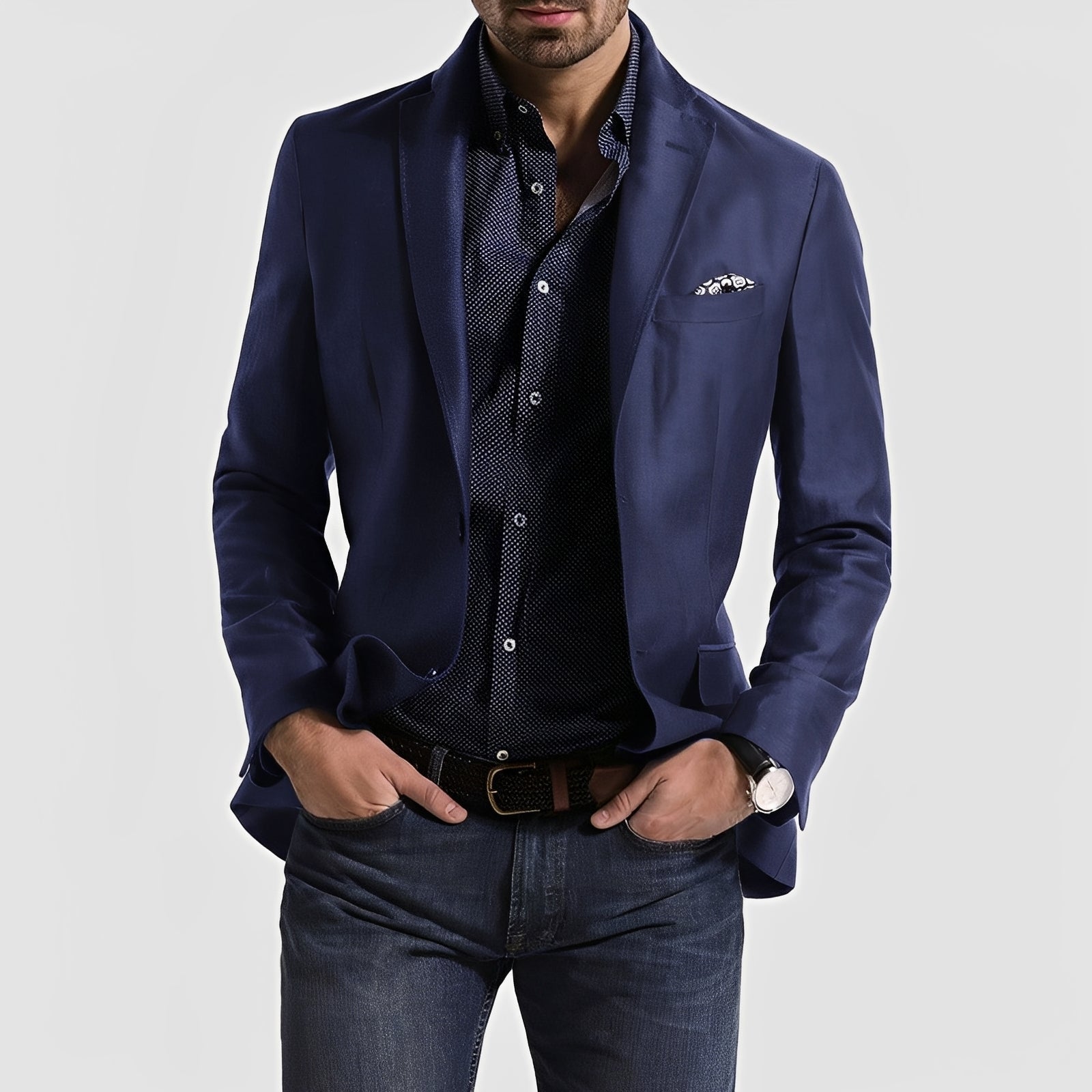 Men's Two-Button Formal Blazer - photo 3