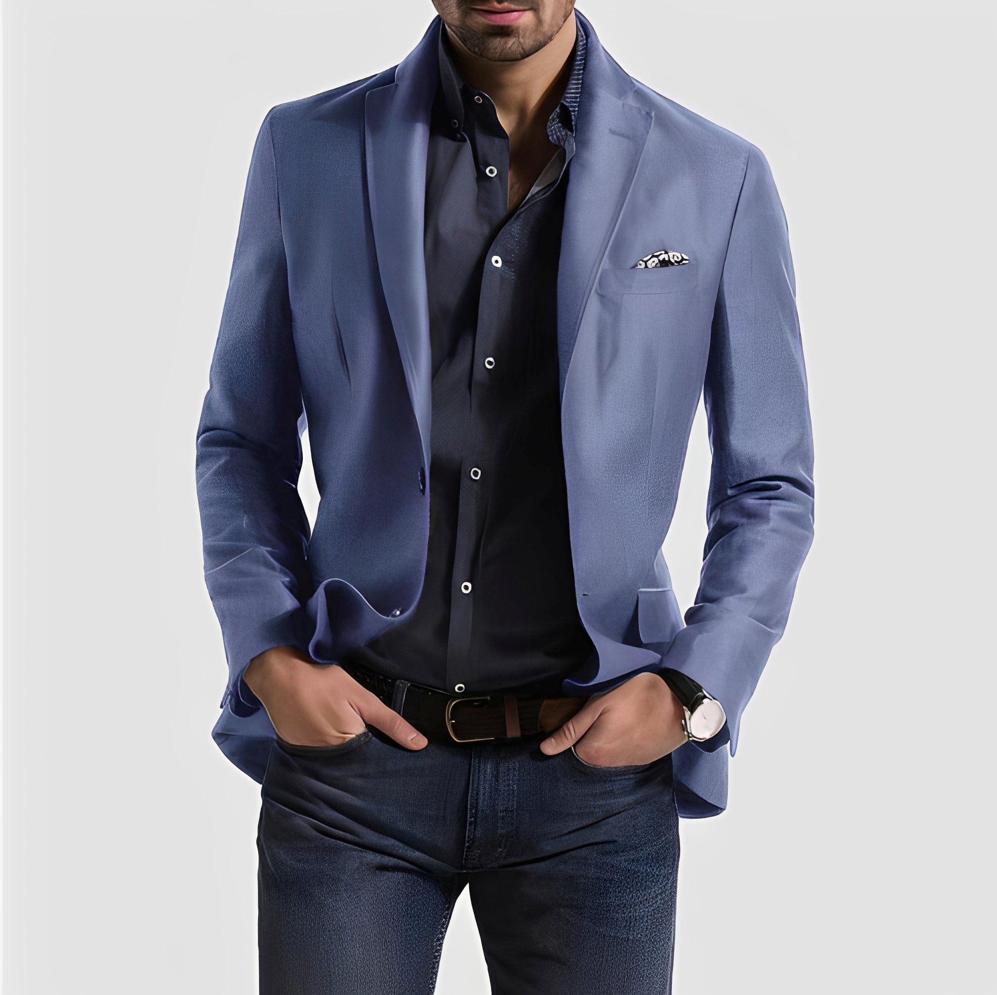 Men's Two-Button Formal Blazer - photo 4