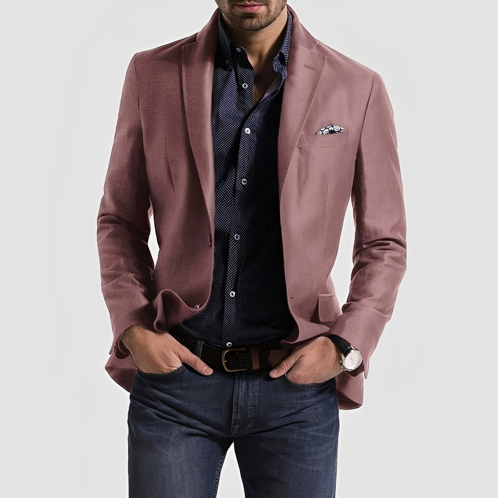 Men's Two-Button Formal Blazer - photo 5