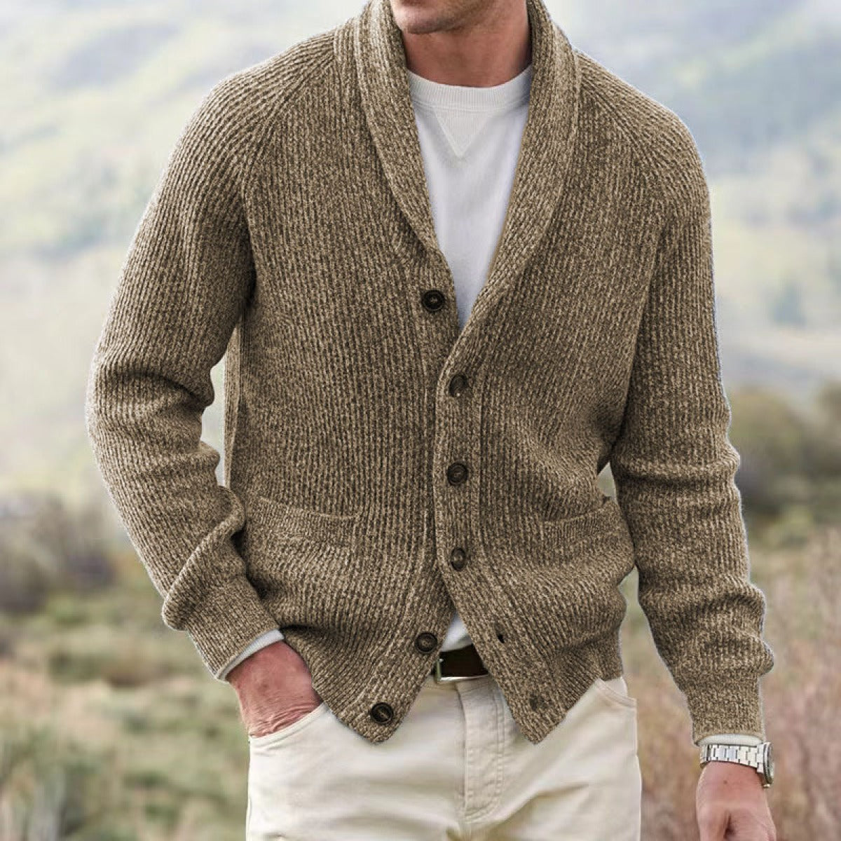 Men's Vintage V-Neck Jacket - photo 1