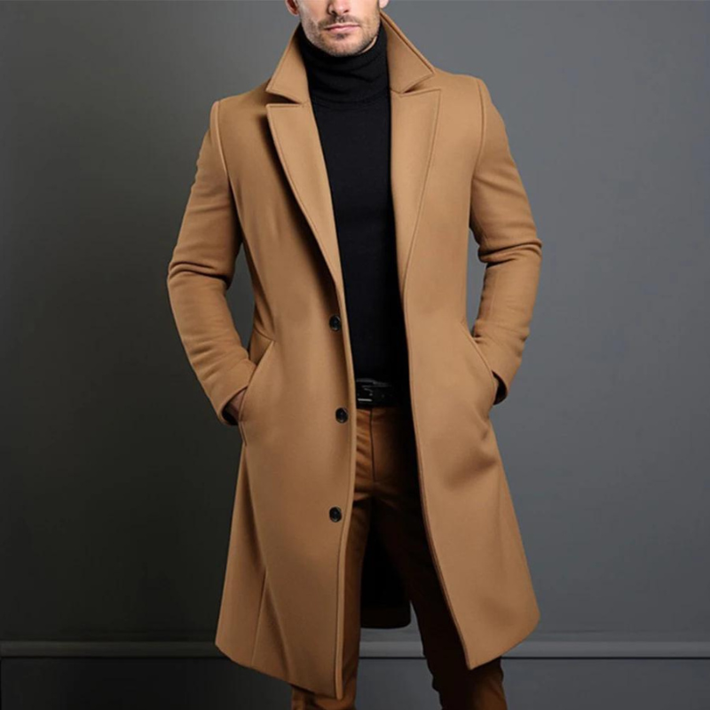 Men's Wool Coat | Classic Cut Warm Durable Fabric - photo 2