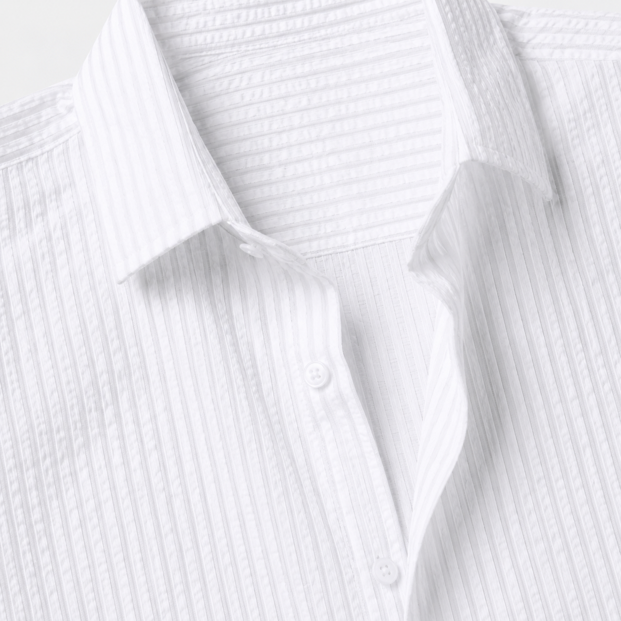 men's wrinkle-free striped shirt - detail view