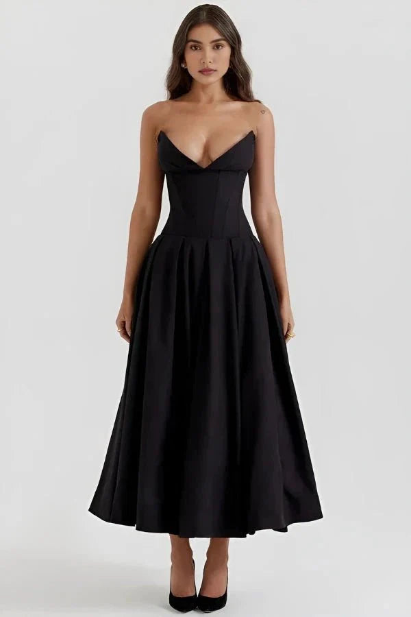 Women's Corset Bodice Ball Gown | Structured Formal Evening Dress
