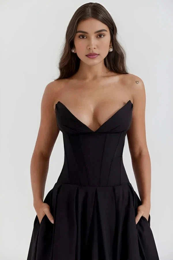 Women's Corset Bodice Ball Gown | Structured Formal Evening Dress