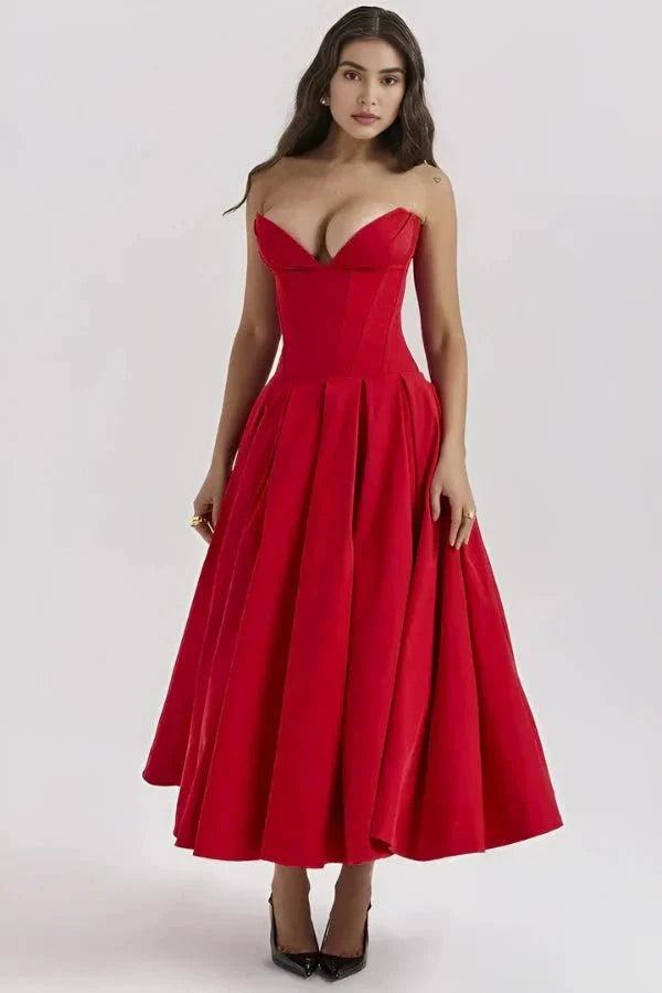 Women's Corset Bodice Ball Gown | Structured Formal Evening Dress