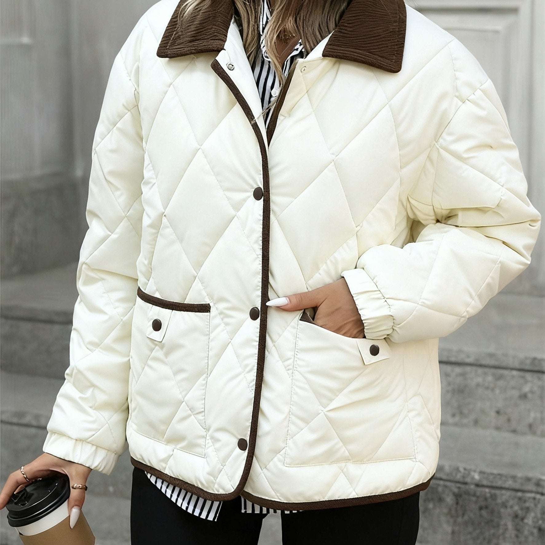 Women's Diamond-Quilted Padded Jacket - photo 6
