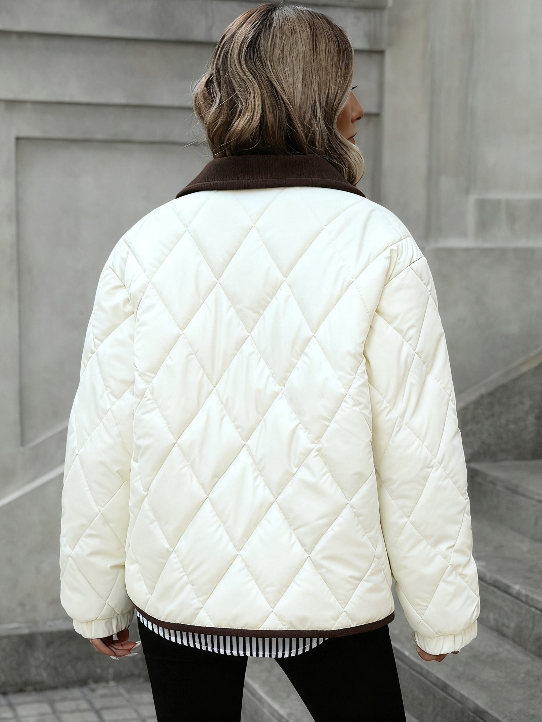 Women's Diamond-Quilted Padded Jacket - photo 8