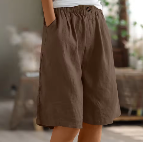 Women's Elastic Waist Comfort Shorts | Casual Summer Bottoms