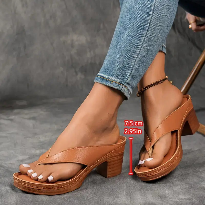 women's elegant comfort sandals - worn view