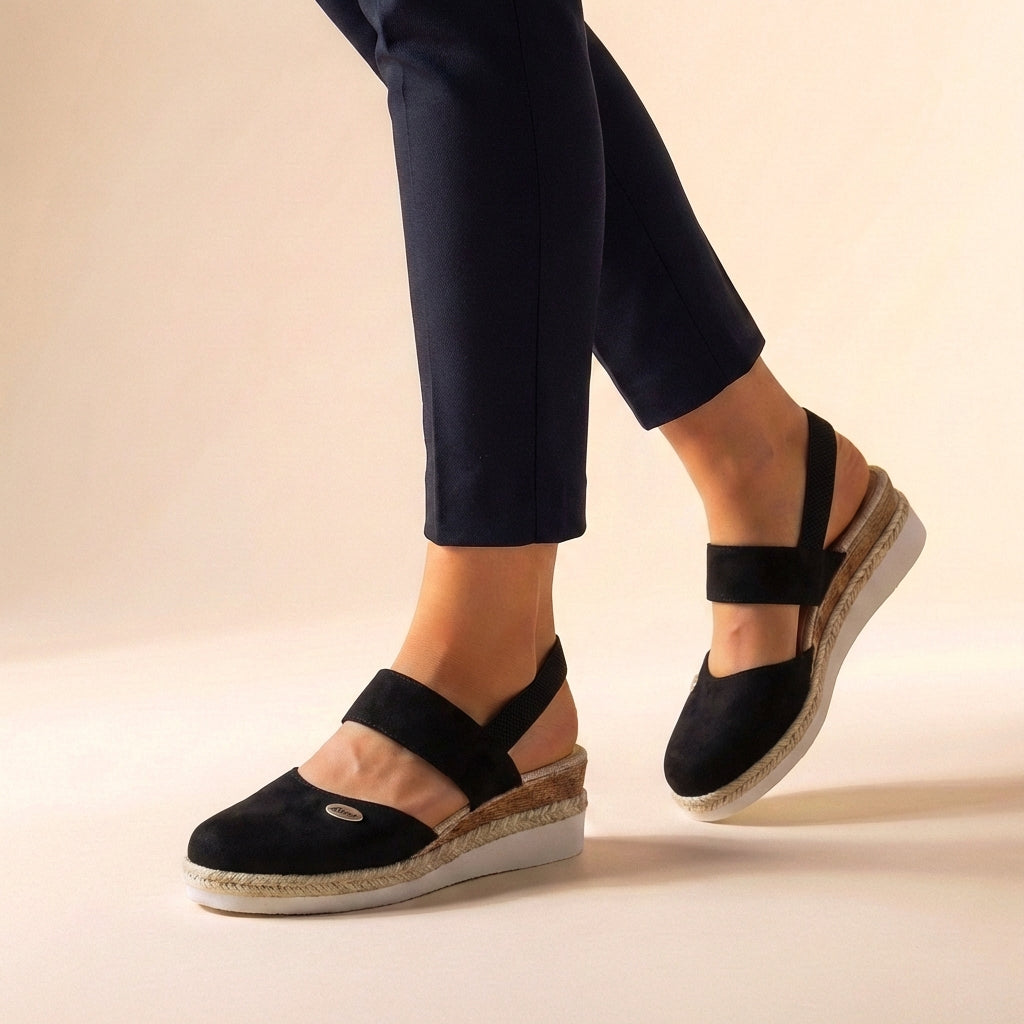 Women's Cushioned Espadrille Platform Sandals | Ankle Strap Summer Sandals