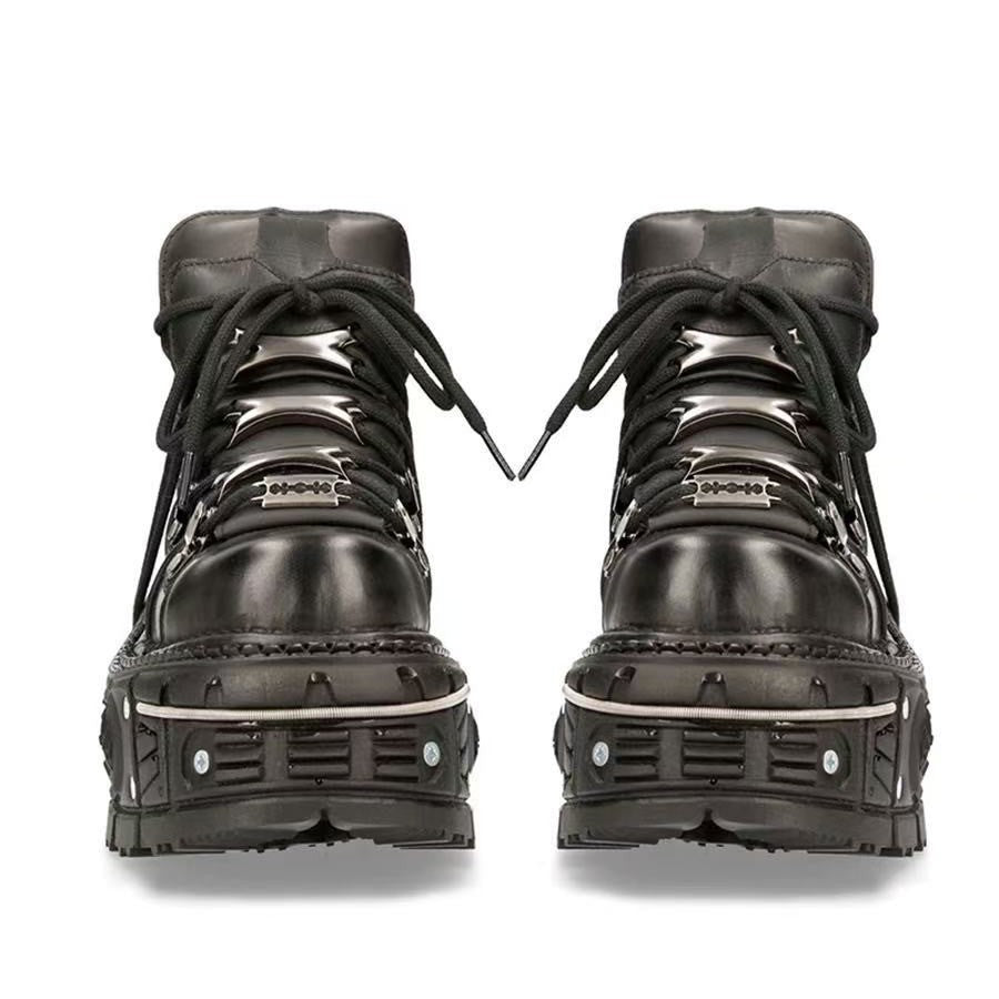 women's high-top lace-up ankle boots - side view