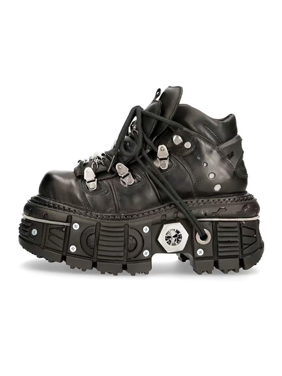 women's high-top lace-up ankle boots - sole view
