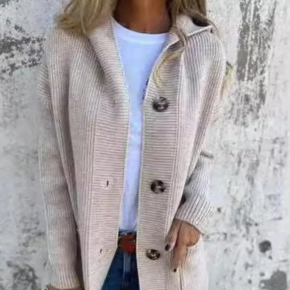 Women's Hooded Button-Up Cardigan Coat - photo 6