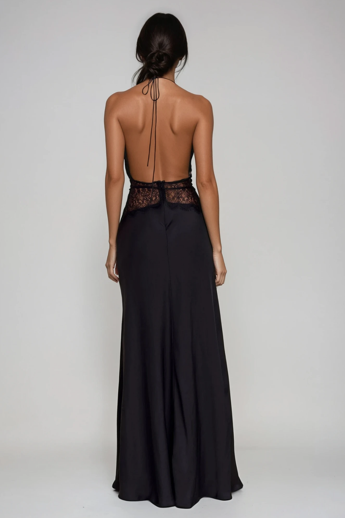 Women's Lace Trim Maxi Dress | Sleeveless Elegant Evening Gown