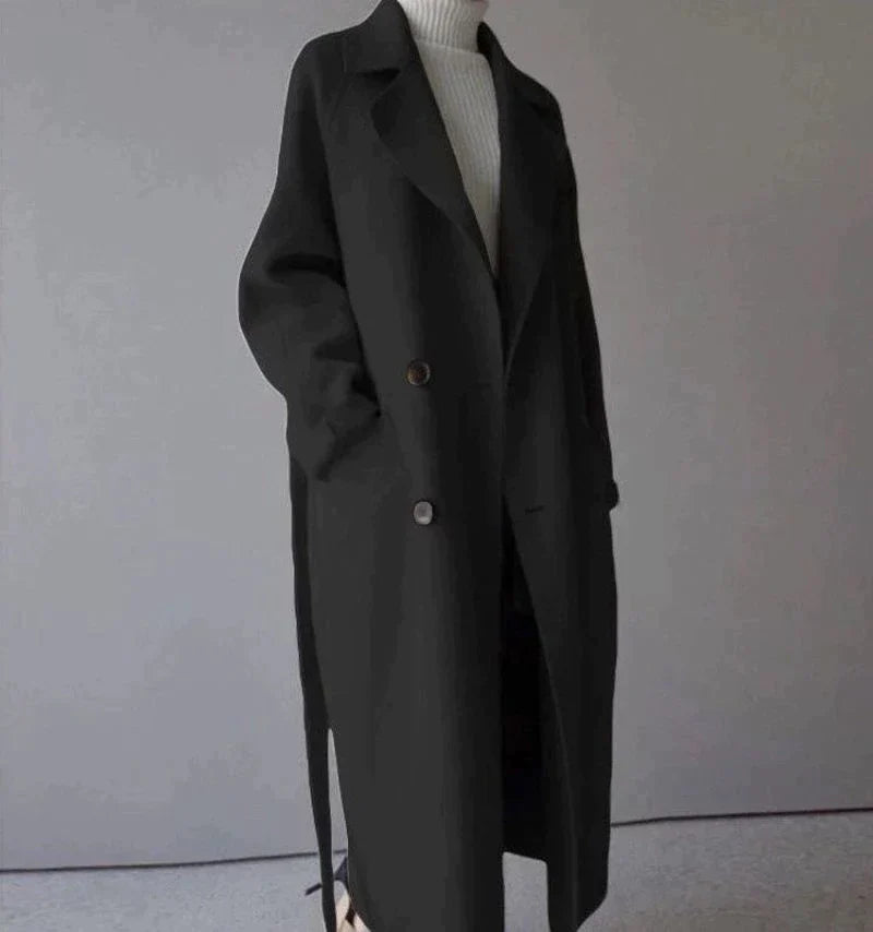 Women's Long Wool Coat - photo 2
