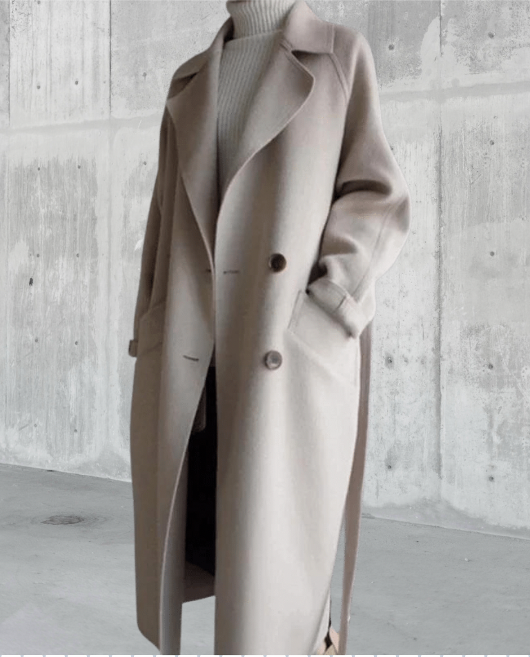 Women's Long Wool Coat - photo 3