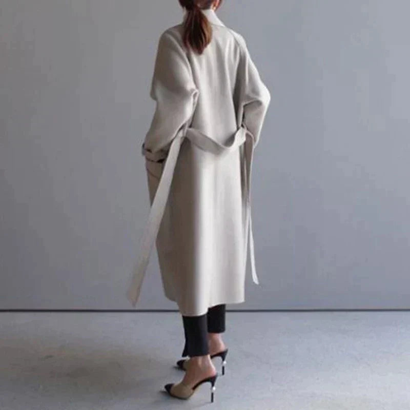 Women's Long Wool Coat - photo 7