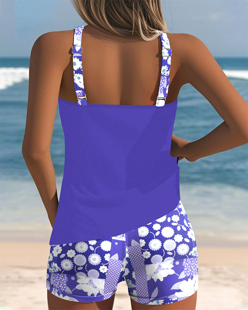 Women's Melanie floral swimsuit set - detail view