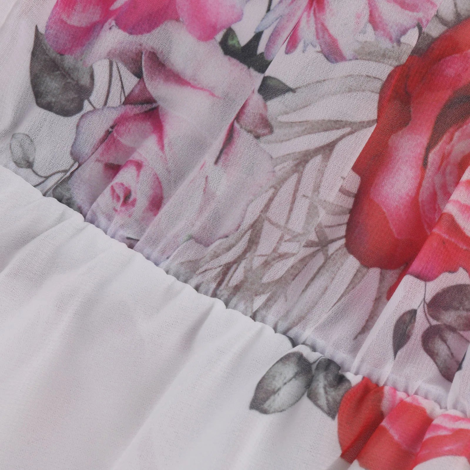 women's off-shoulder floral mini dress - ruffle hem detail