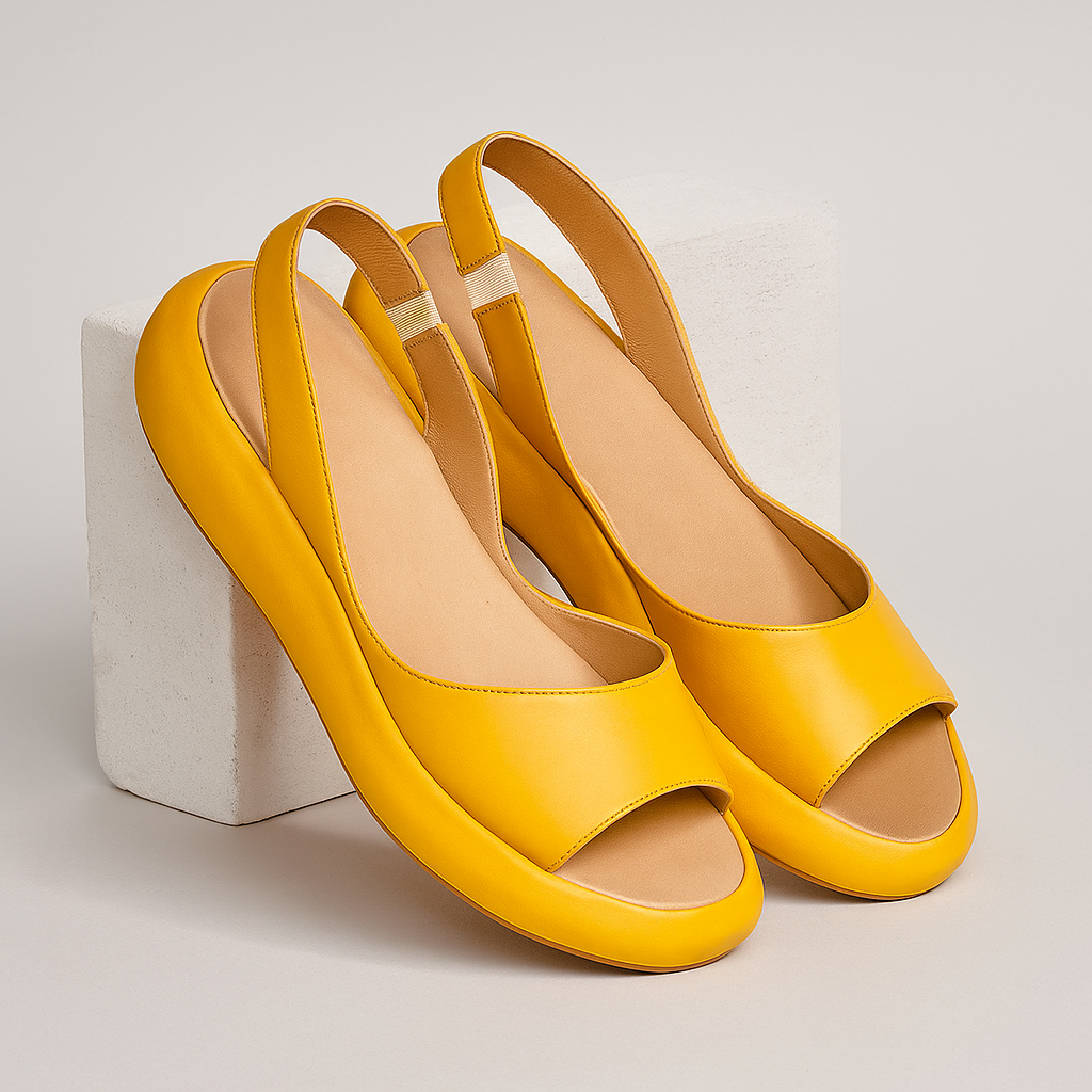 Women's Peep Toe Slingback Flat Sandals | Comfortable Everyday Sandals