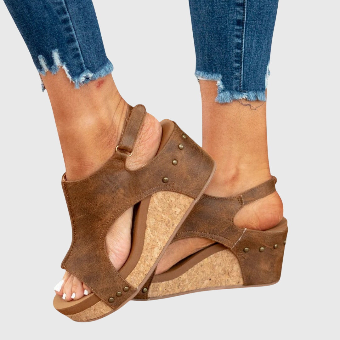 Women's open toe orthopedic sandals full view