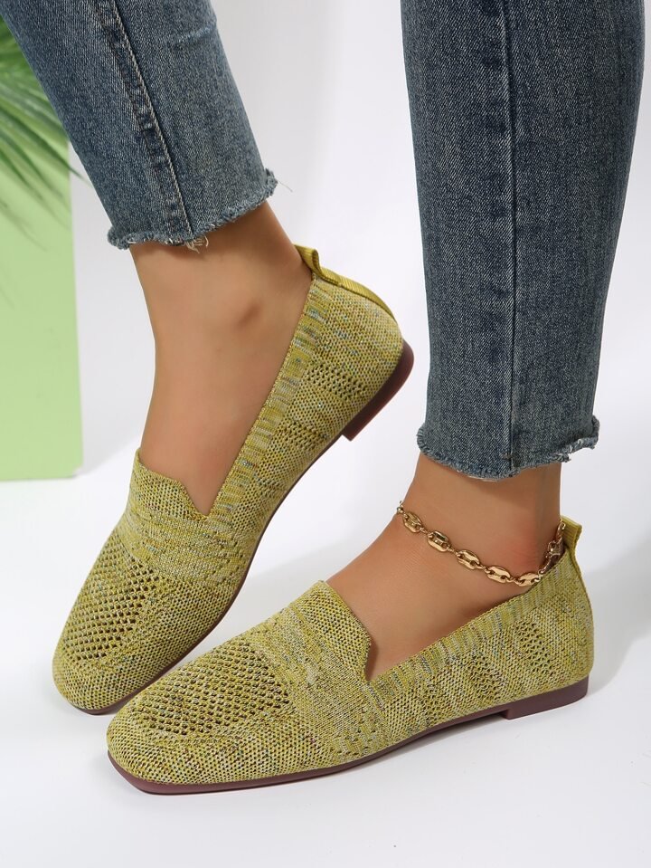 Women's lightweight orthopedic slip-on shoes - Beige color view