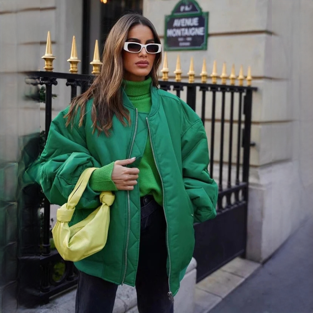 Women's Oversized Bomber Jacket - photo 1