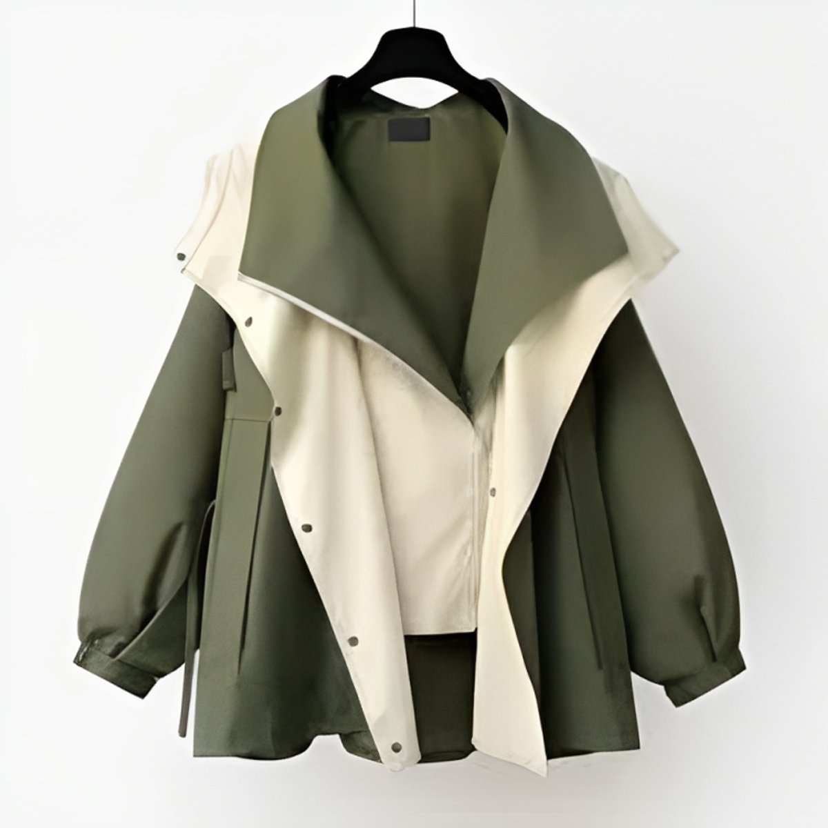 Women's Oversized Double-Collar Waterproof Trench Coat - photo 1