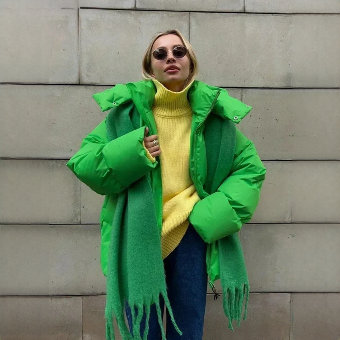 Women's Oversized Quilted Puffer Jacket with Hood - photo 5