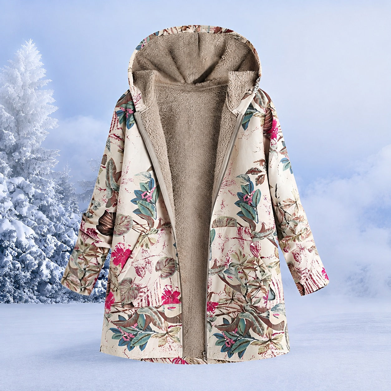 Women's Printed Winter Jacket - photo 1