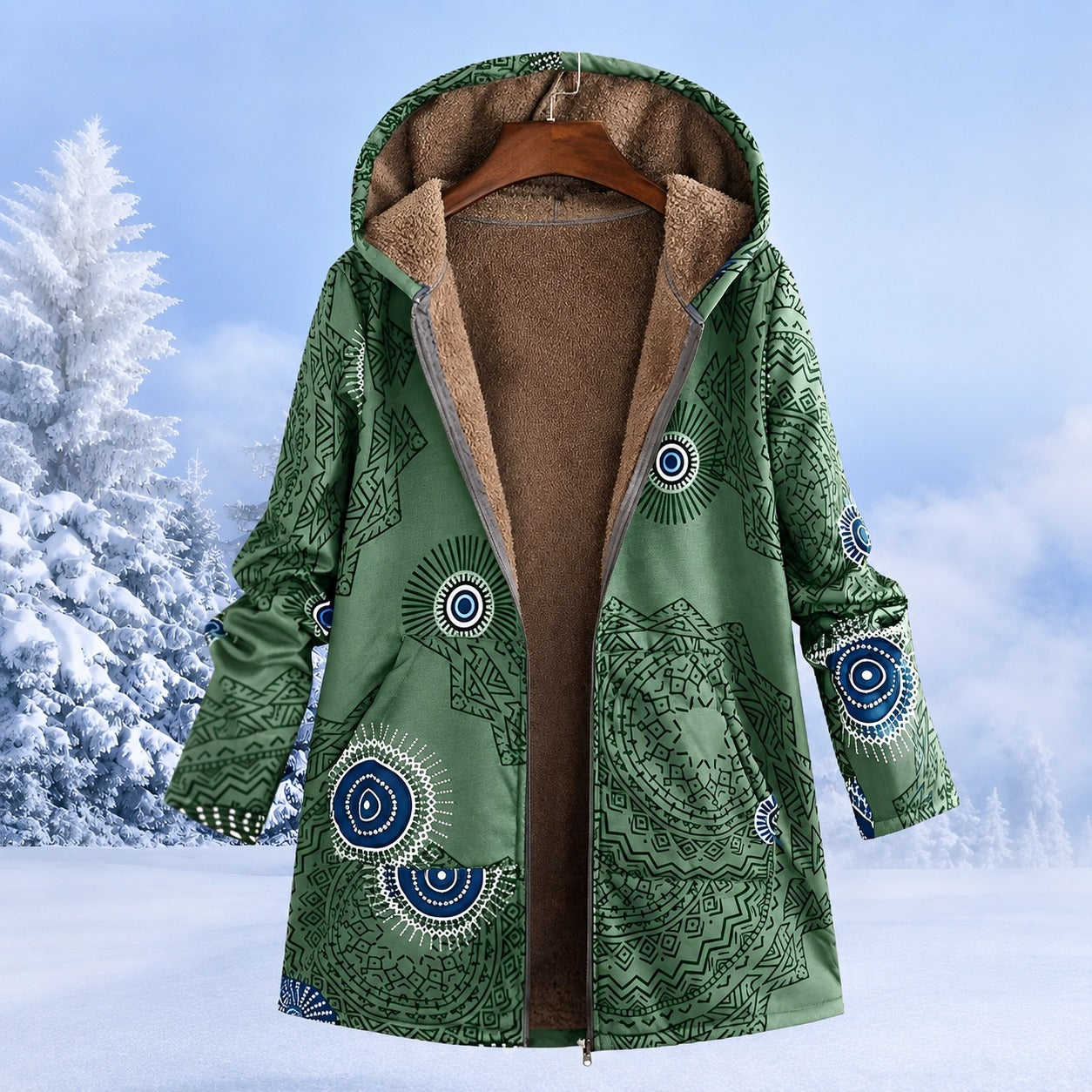 Women's Printed Winter Jacket - photo 6