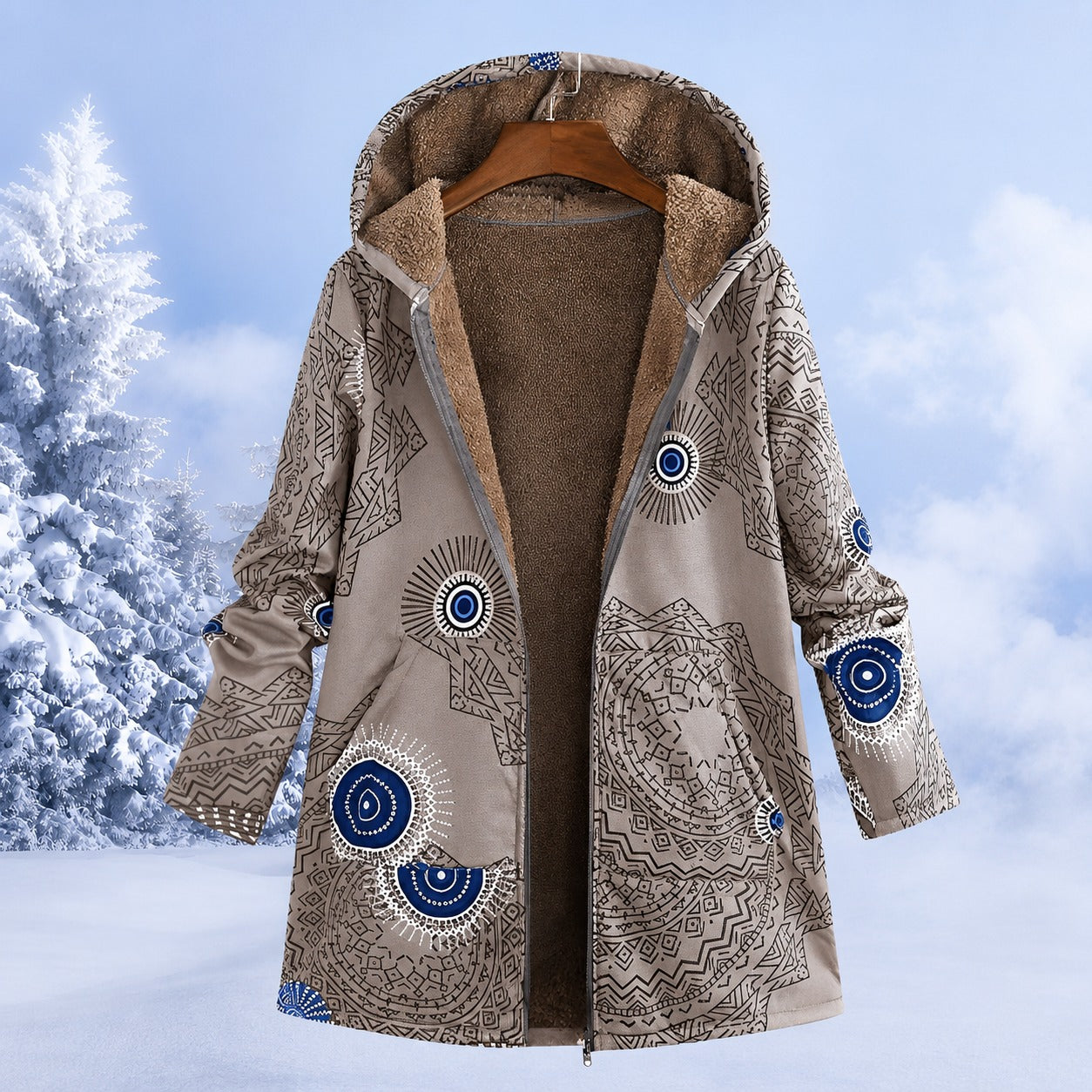 Women's Printed Winter Jacket - photo 7