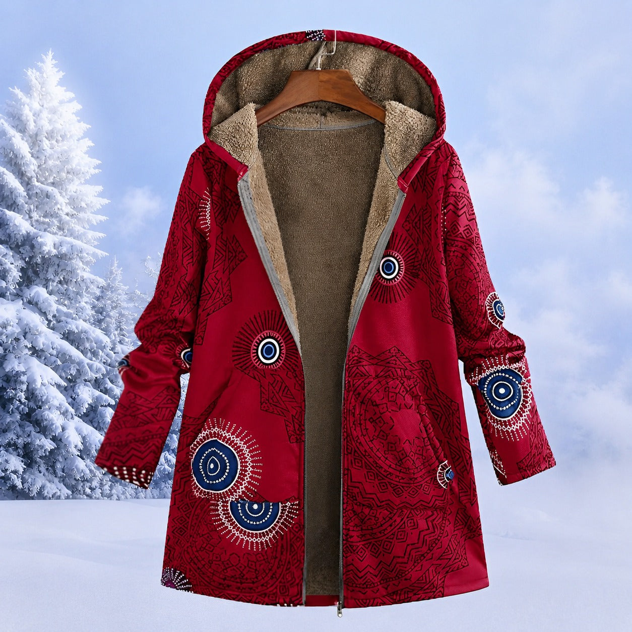 Women's Printed Winter Jacket - photo 8