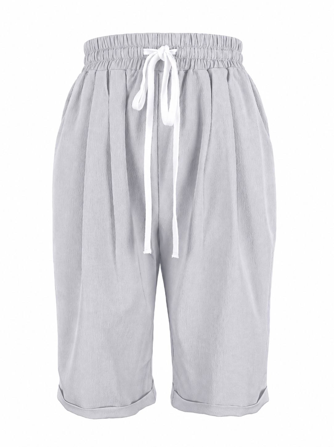 womens relaxed fit capri pants | casual cropped trousers - close-up view