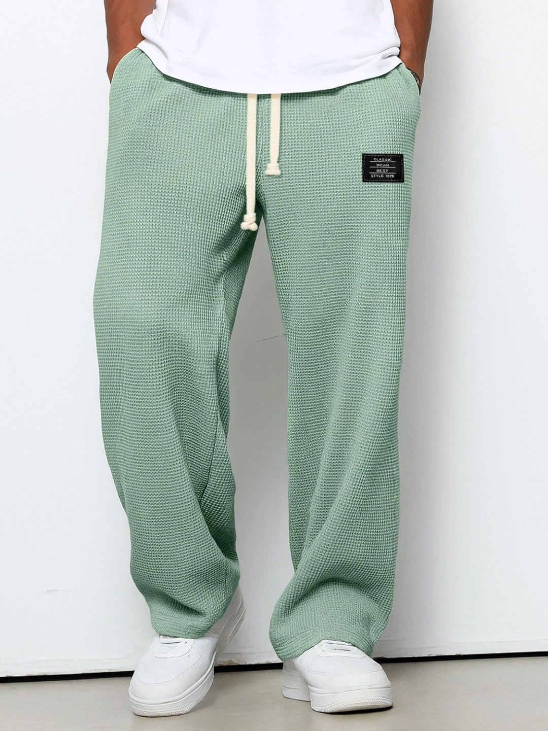 Women's relaxed lace trim pants - lifestyle view