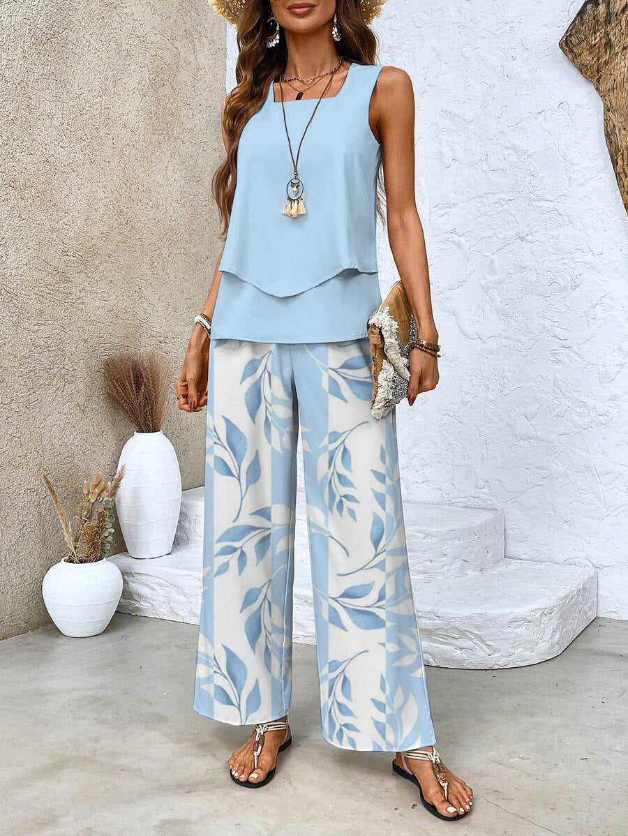 Women's relaxed two-piece casual set - front view