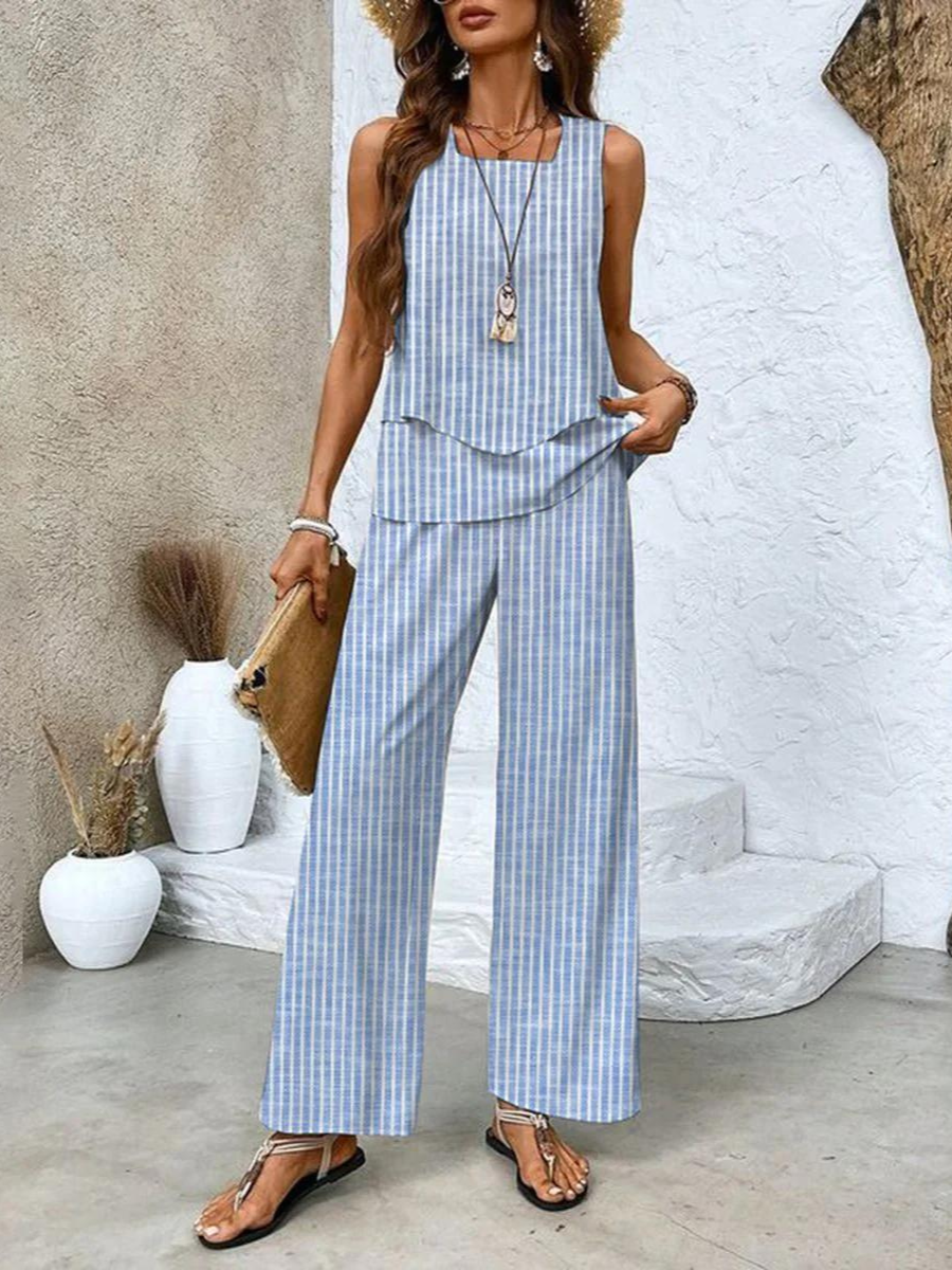 Women's relaxed two-piece casual set - full view