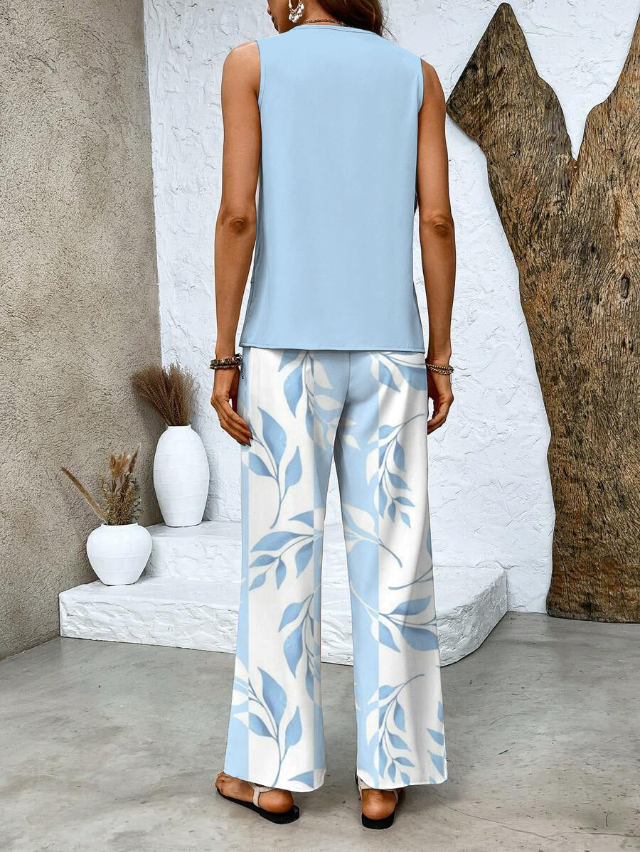 Women's relaxed two-piece casual set - worn view