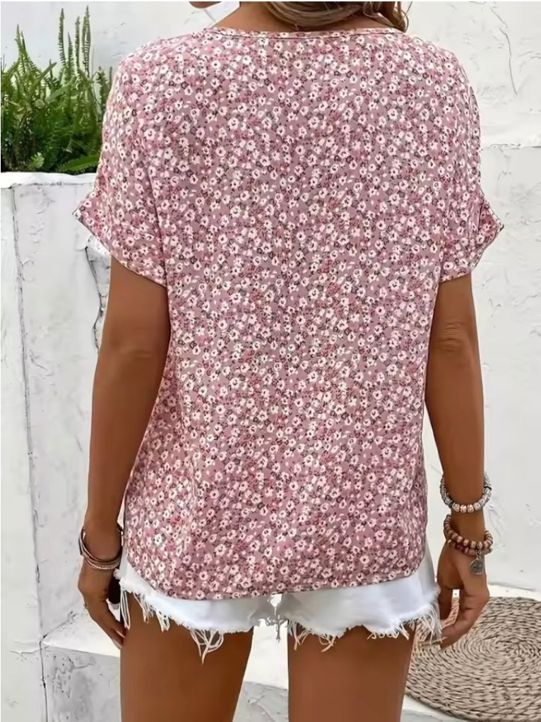 Women's Ruffled Trim Balloon Sleeve Blouse | Elegant Casual Top