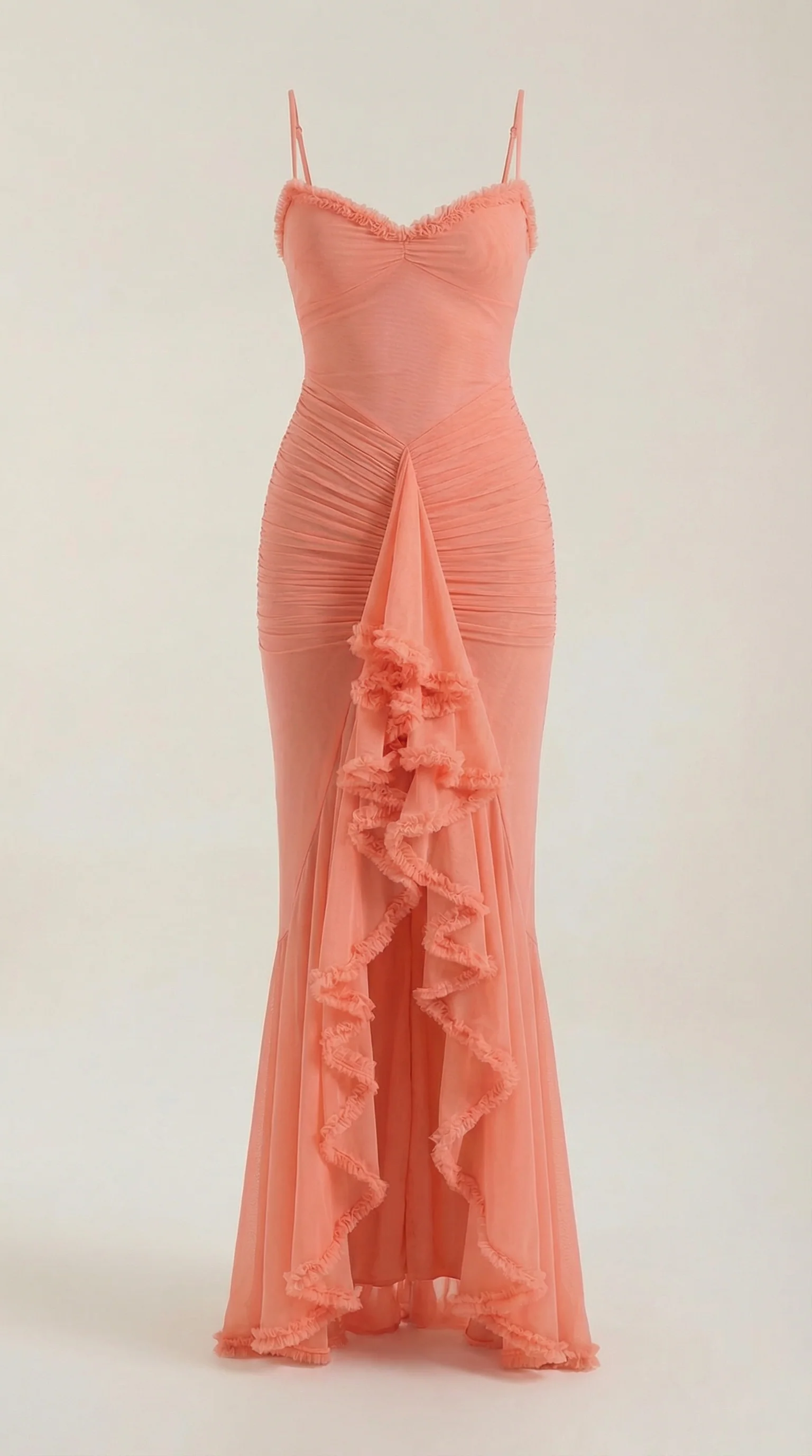 Women's Sleeveless Ruffle Maxi Dress | Wedding Guest Formal Long Dress