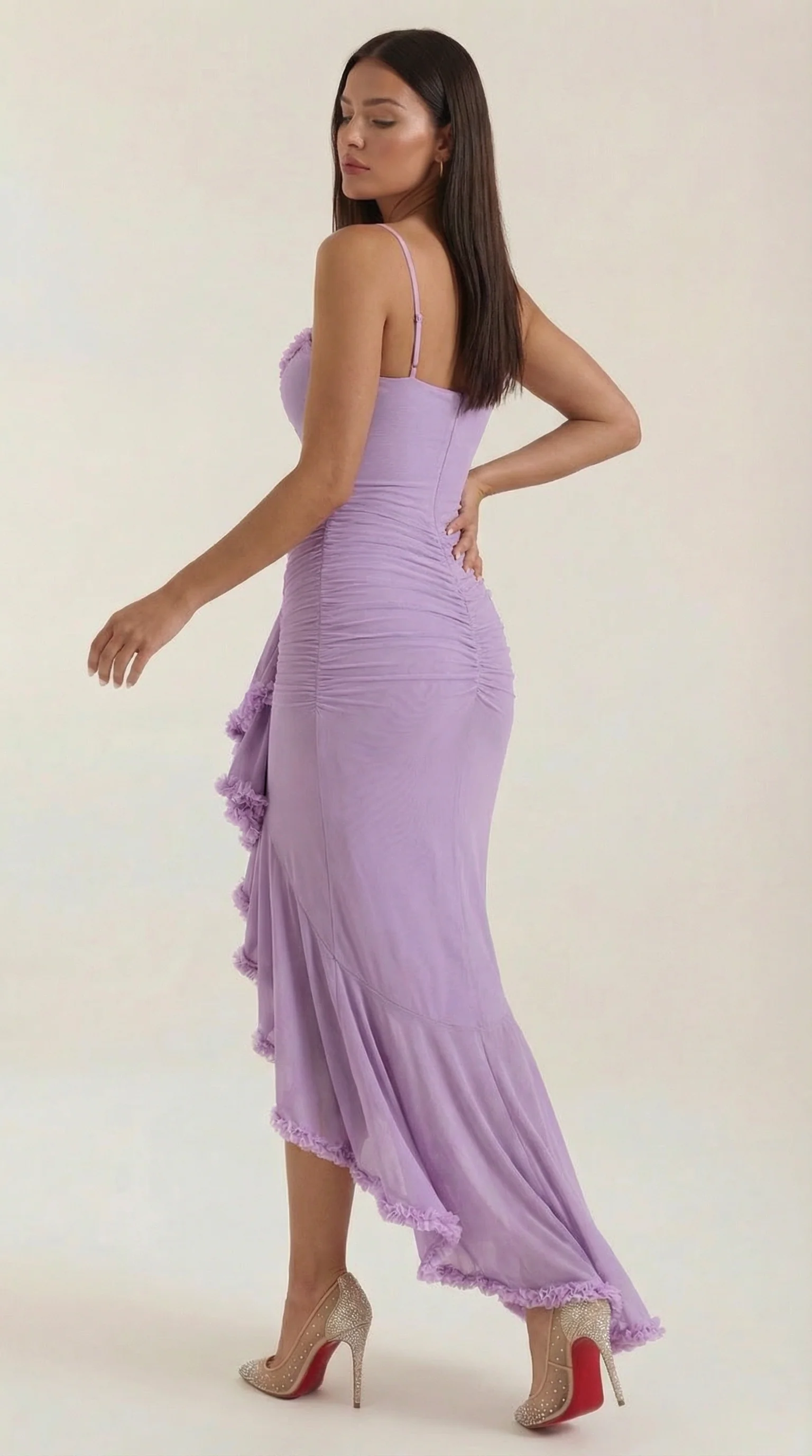Women's Sleeveless Ruffle Maxi Dress | Wedding Guest Formal Long Dress