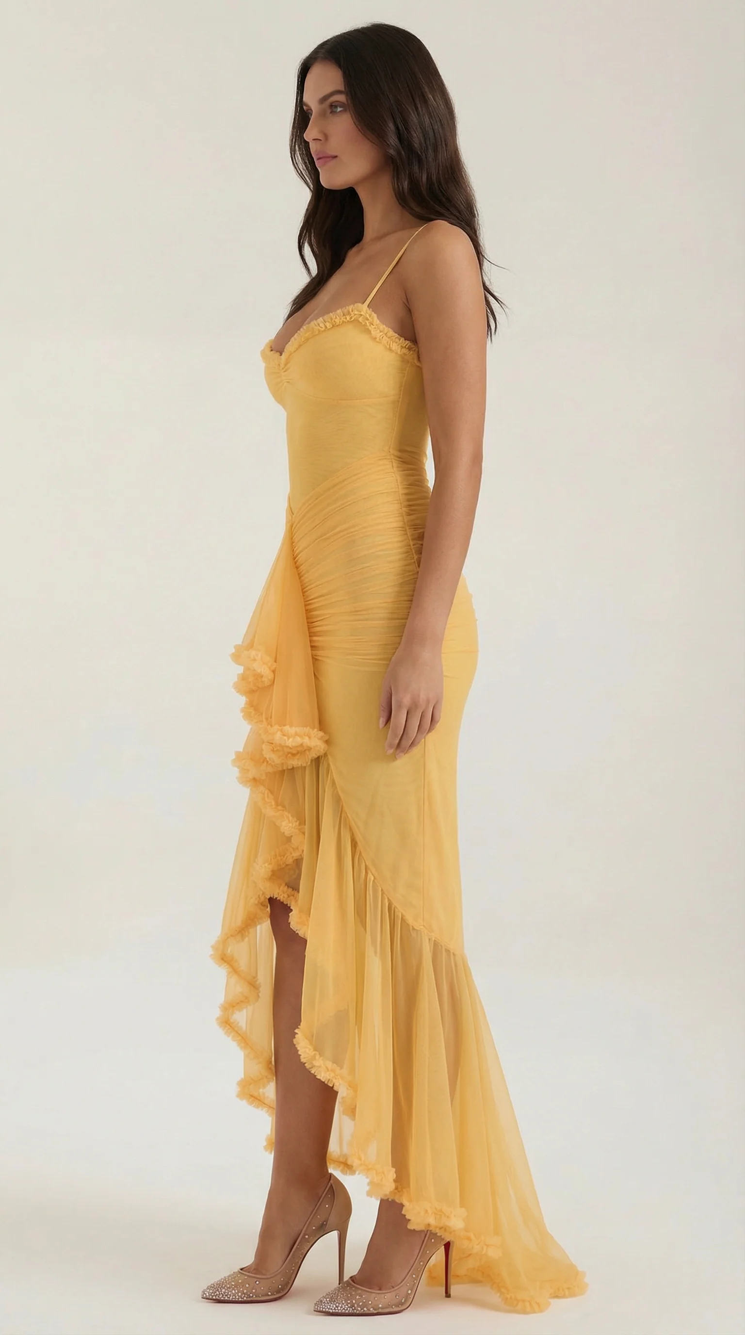 Women's Sleeveless Ruffle Maxi Dress | Wedding Guest Formal Long Dress