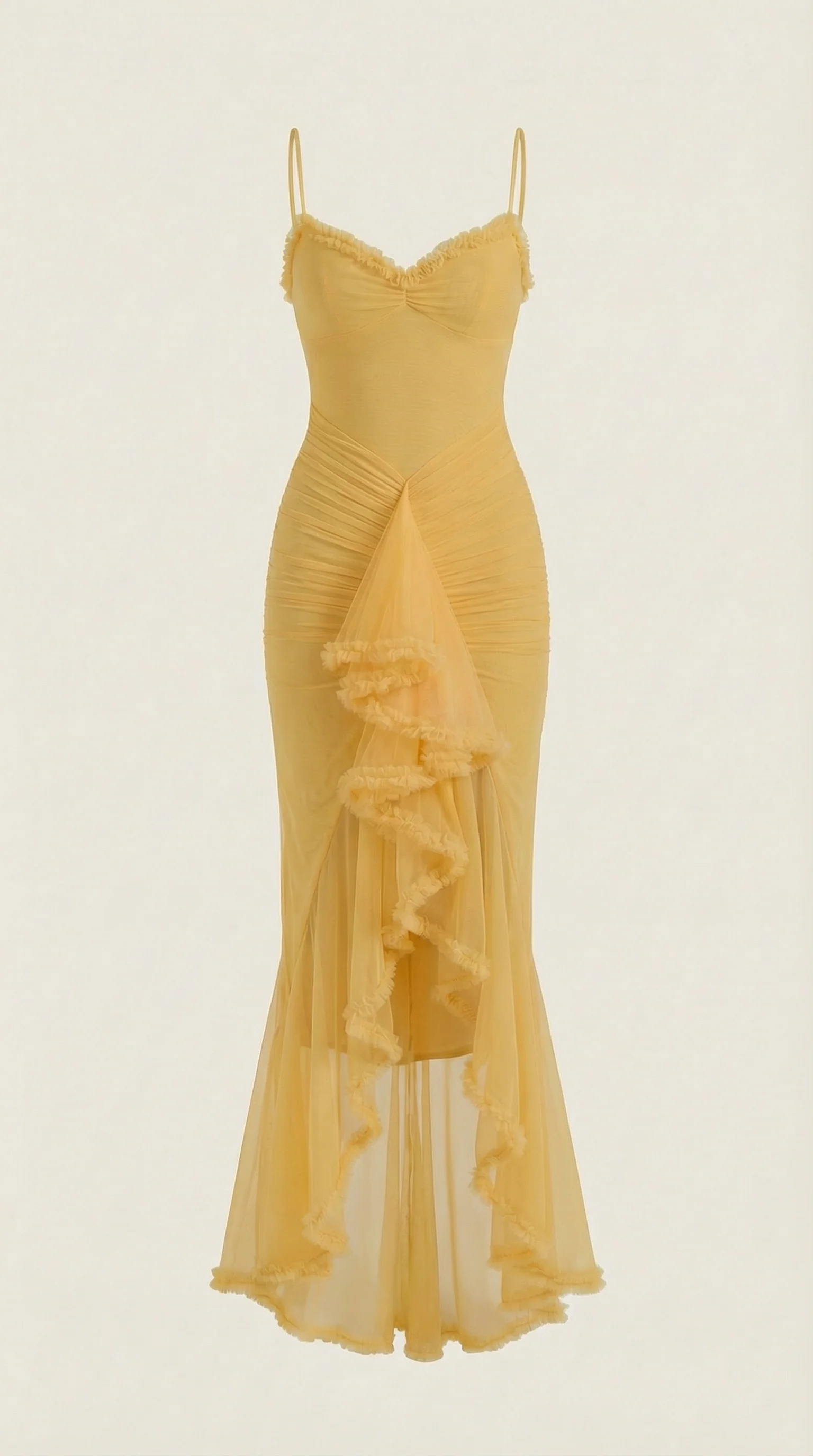 Women's Sleeveless Ruffle Maxi Dress | Wedding Guest Formal Long Dress
