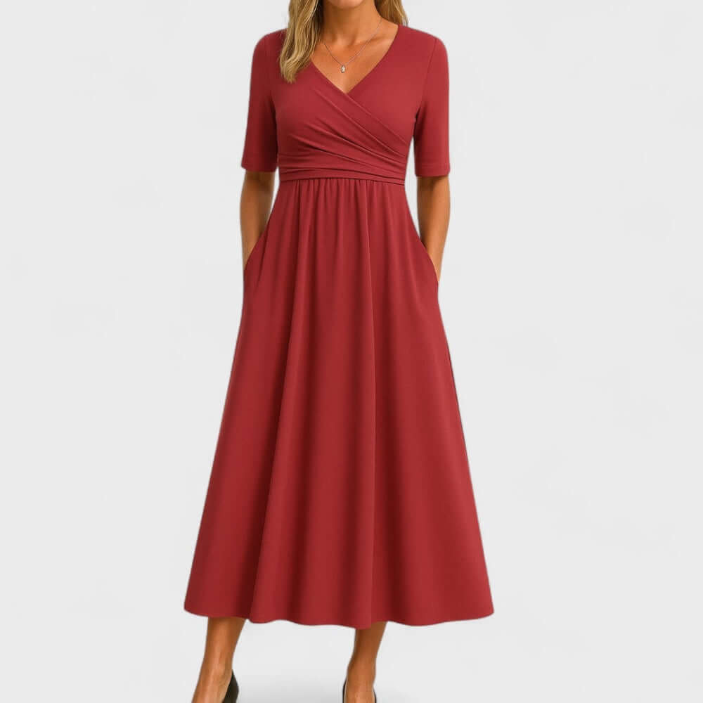 Women's Gray A-Line Midi Dress | Sleeveless Casual Summer Dress