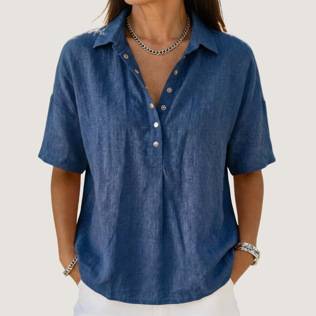 Women's Waverly casual button-up collar shirt - front view